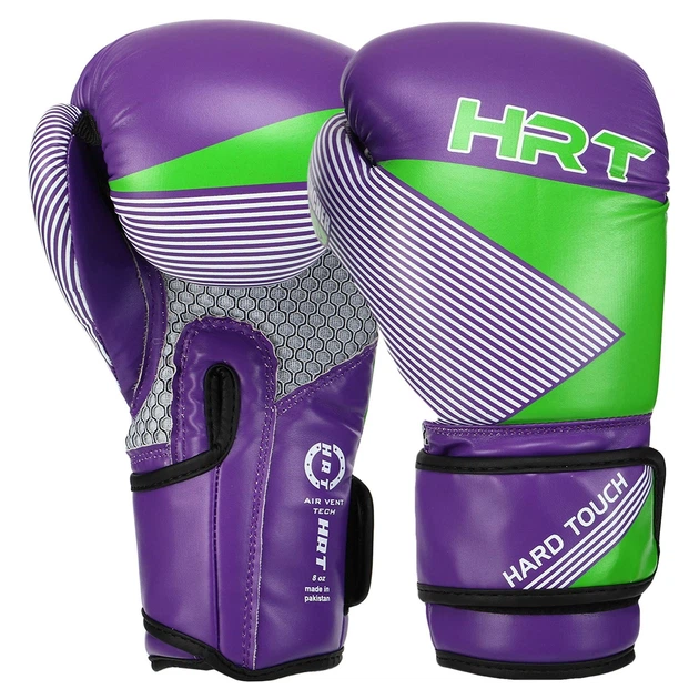 Перчатки боксерские детские HARD TOUCH BO-7709 р. 4 унции фиолетово-салатовый (FFR00632)