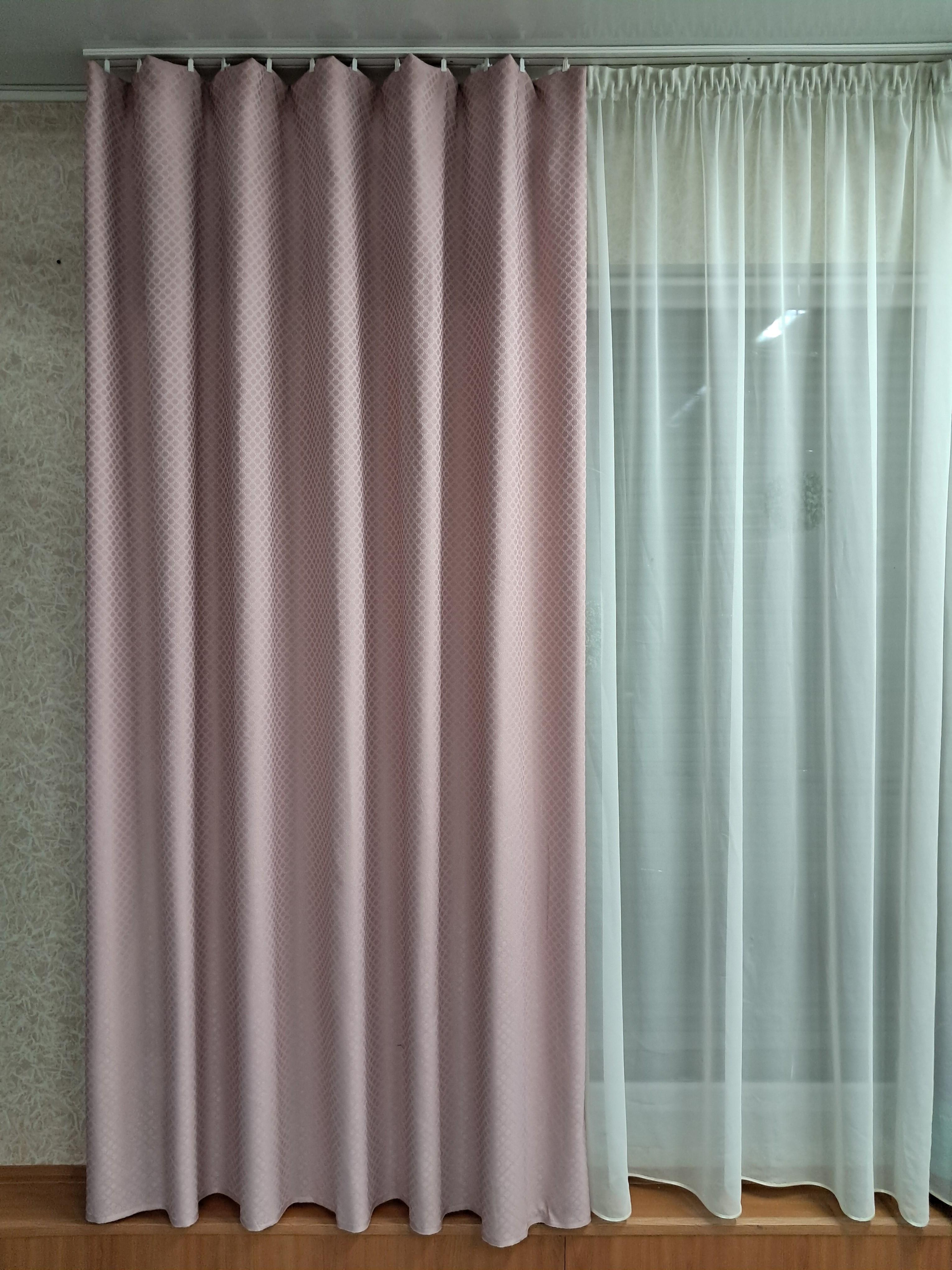 Штора Жаккардова роскошь 150х270 см Чайная роза