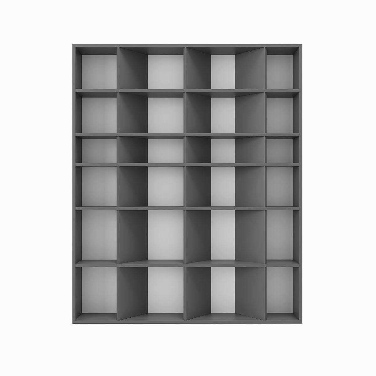 Стеллаж книжный Light №1 1200х160х1460 мм Графит серый (GALT13070000000)