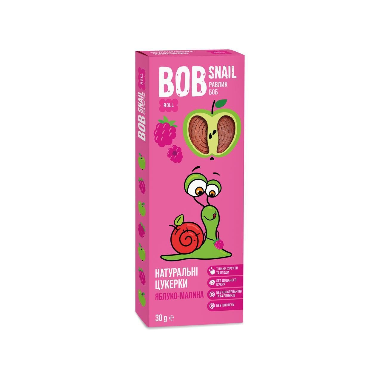 Конфеты натуральные фруктово-ягодные Bob Snail Яблоко-малина 30 г (2303827388)