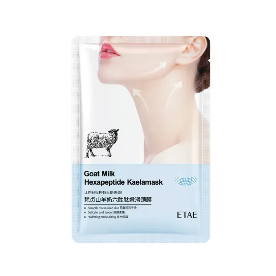 Маска для шеи тканевая Etae Goat Milk Hexapeptide Kaelamask 25 мл (27303690)
