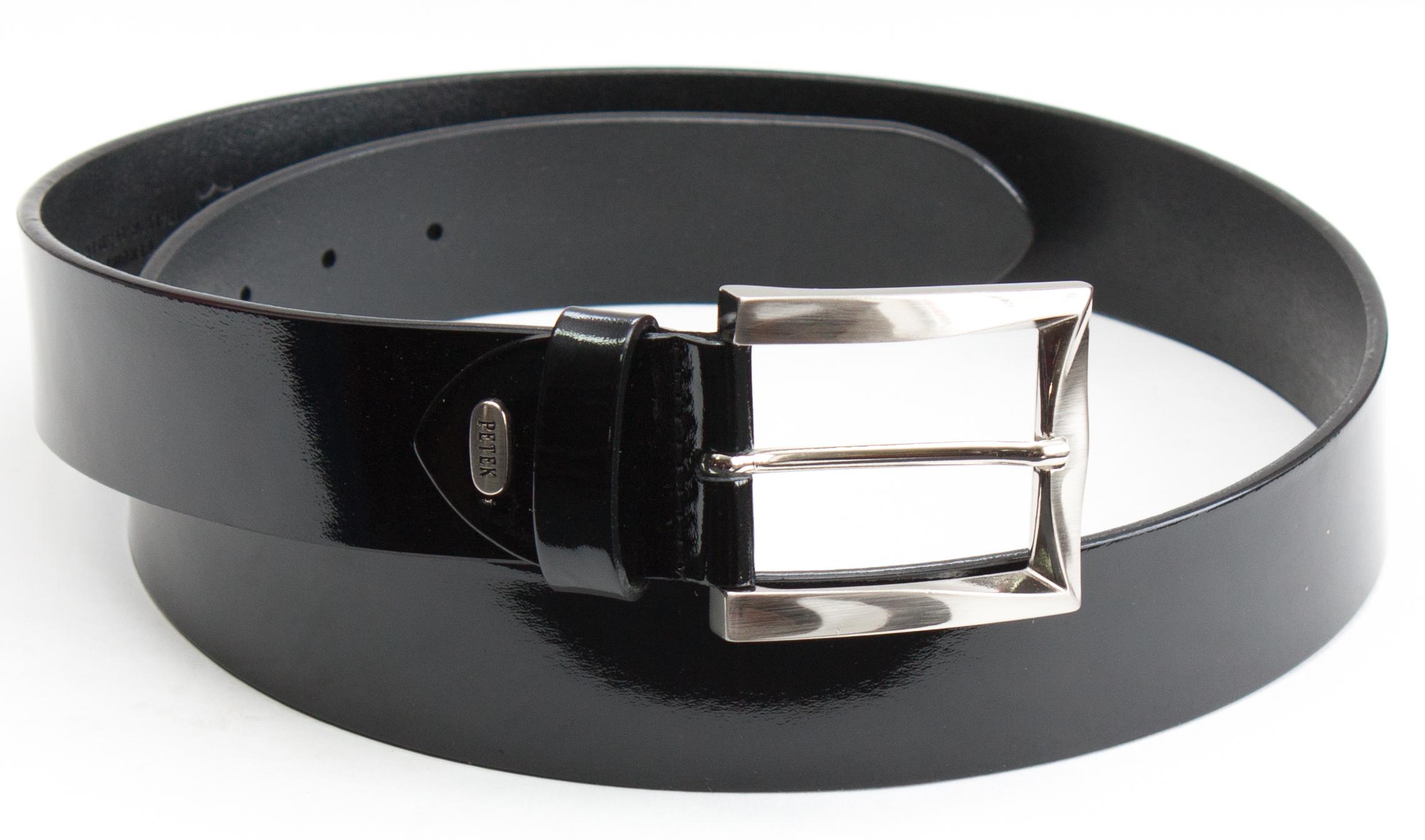 Ремень женский Petek 0402600-01 кожаный Черный