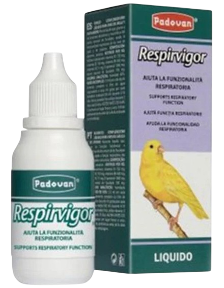 Корм дополнительный жидкий Padovan Respirvigor для птиц живущих в клетках и вольерах 30 мл (PP00514)