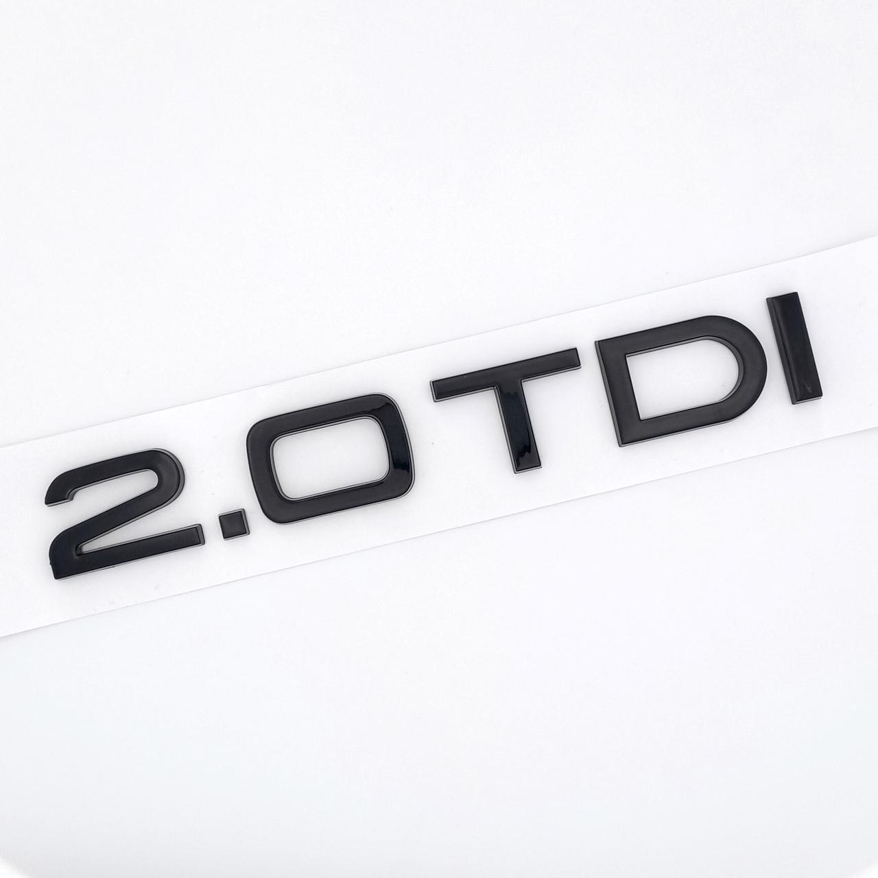 Эмблема надпись 2 TDI Audi ABS 16х2,3 см Черный глянцевый (2944036810)