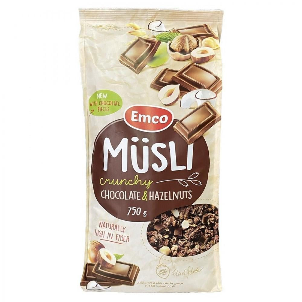 Мюсли Emco Chocolate & Hazelnuts с шоколадом и фундуком 750 г (20580895) - фото 1