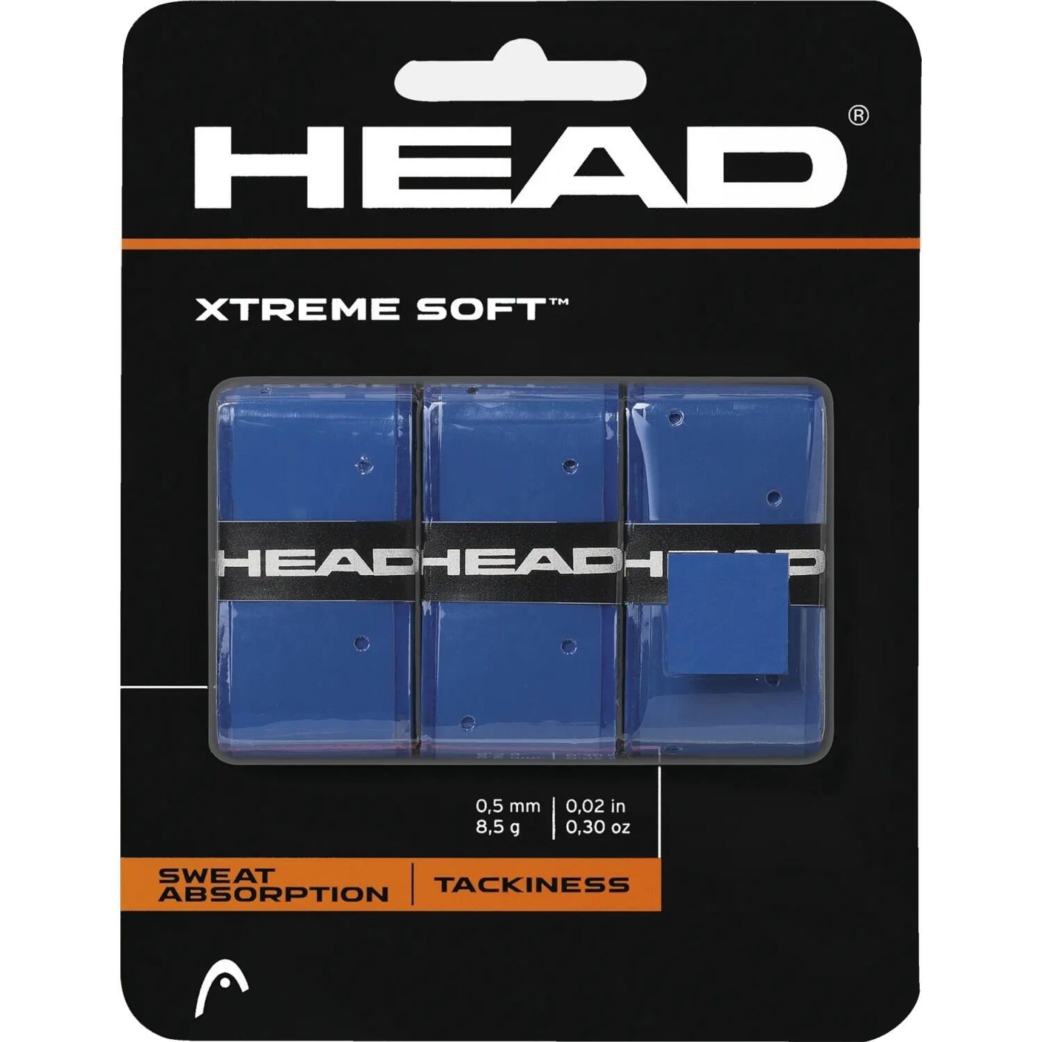 Обмотка для ракеток Head XTREMESOFT OVERGRIP 3 шт. Синій (285-104) Обмотка для ракеток Head XTREMESOFT OVERGRIP 3 шт. Синій (285-104)