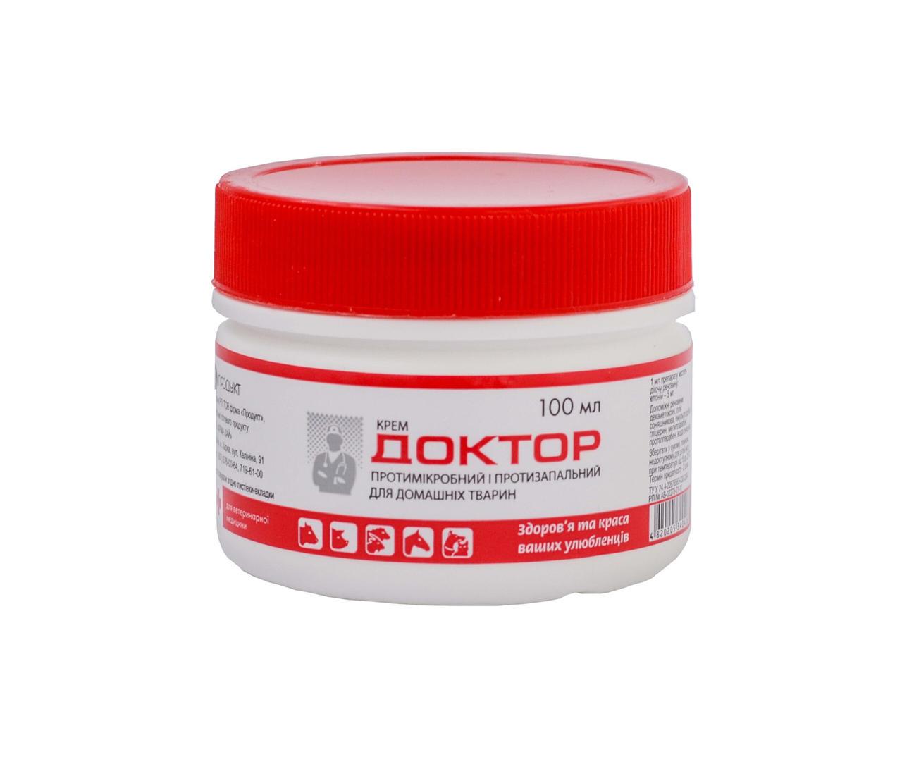 Крем Доктор с декаметоксином с заживляющим противовоспалительным действием для домашних животных 100 мл (00000001045)