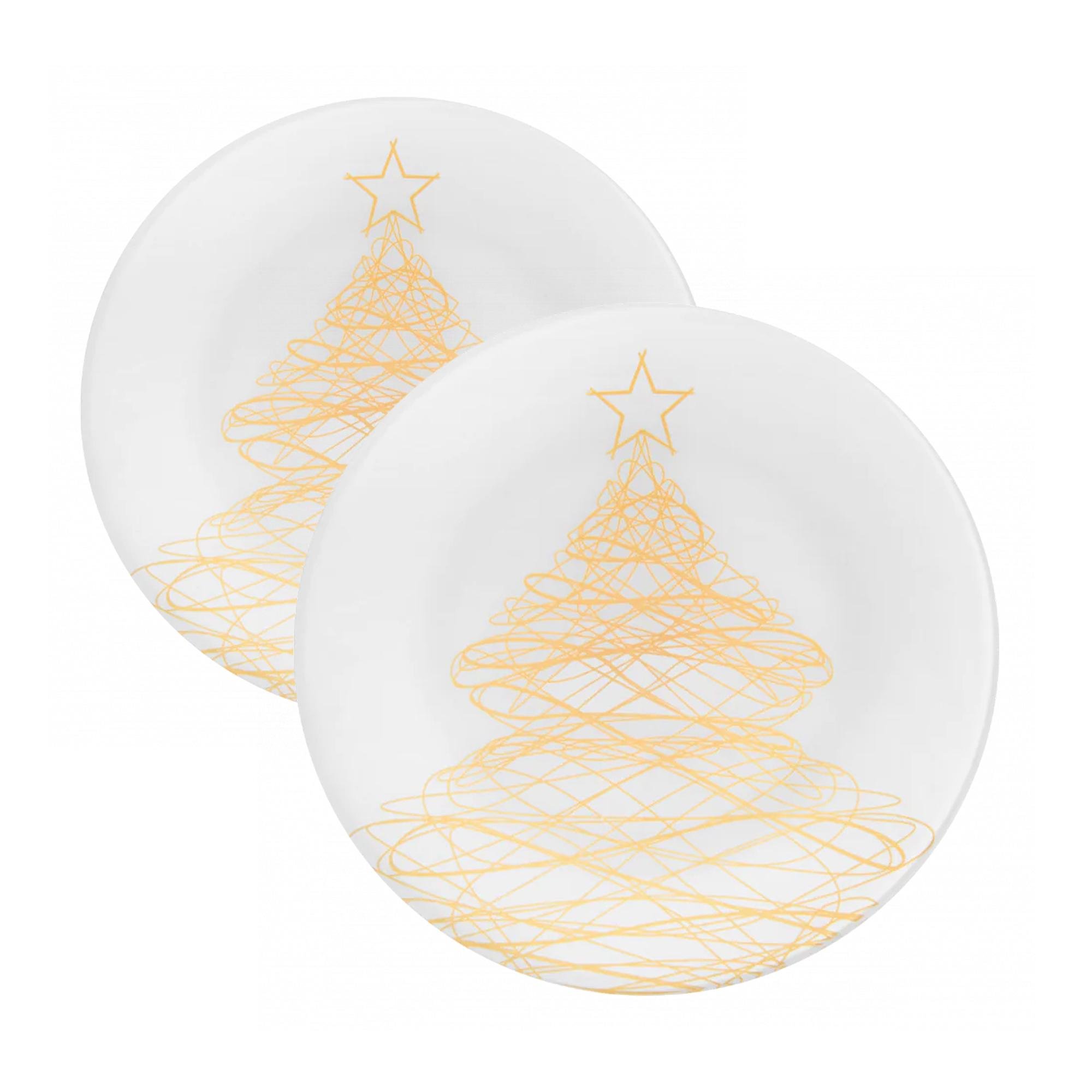 Набір тарілок новорічних d 25 см 2 шт. (11111152)