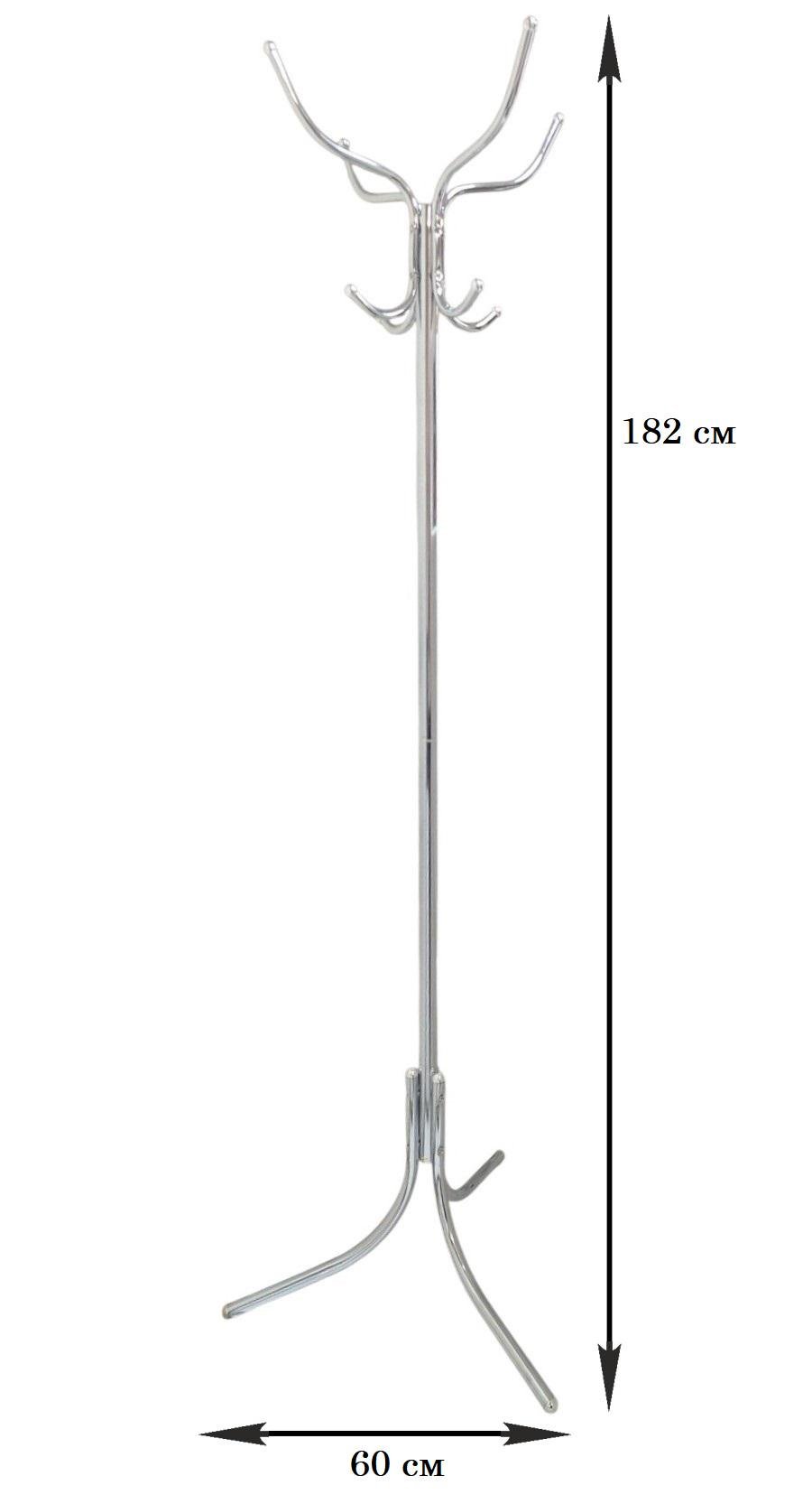 Вешалка кактус напольная для одежды с крючками 60x60x182 см Хром (DA14232C) - фото 4