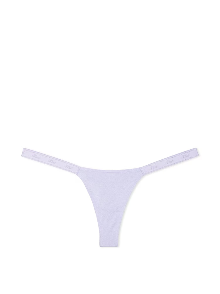 Трусики Victoria's Secret Logo Cotton Shimmer Micro Thong Panty S Лавандовий Трусики Victoria's Secret Logo Cotton Shimmer Micro Thong Panty S Лавандовий