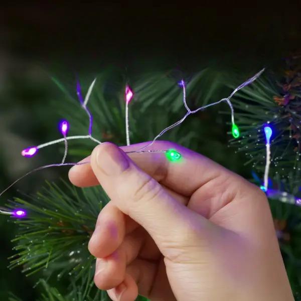 Гирлянда-нить Роса Хвойная лапа 3000 LED 100 м Белая нить/Разноцветный свет (D3000L100MWML) - фото 7 Гирлянда-нить Роса Хвойная лапа 3000 LED 100 м Белая нить/Разноцветный свет (D3000L100MWML) - фото 7