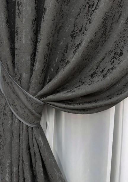 Шторы на люверсах Pavliani лен/мрамор 1,5х2,5 м 2 шт. Графитовый (1667ш 37-0170) - фото 6 Шторы на люверсах Pavliani лен/мрамор 1,5х2,5 м 2 шт. Графитовый (1667ш 37-0170) - фото 6