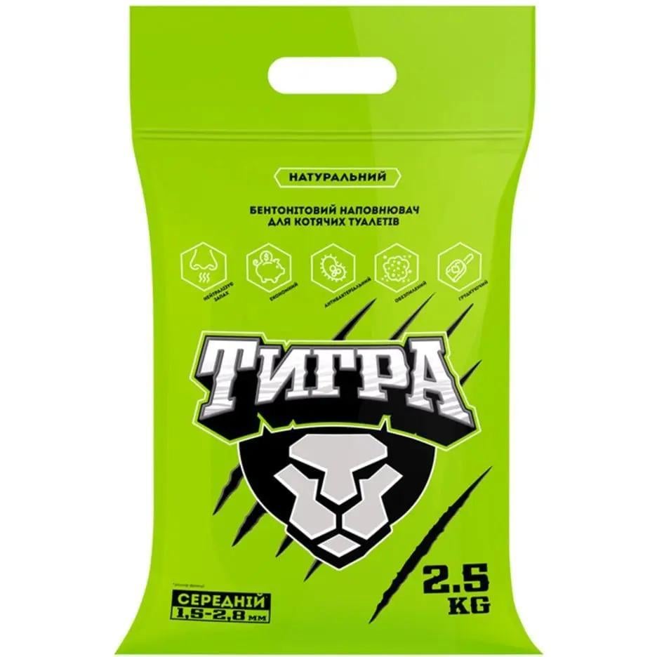 Наполнитель для лотков Тигра гранулы средние бентонитовый 1,5-2,5 мм 2,5 кг (2641226990)