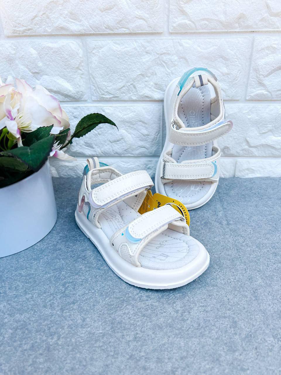 Босоніжки спортивні для дівчинки Clibee 1734 р. 22 14,8 см Бежевий