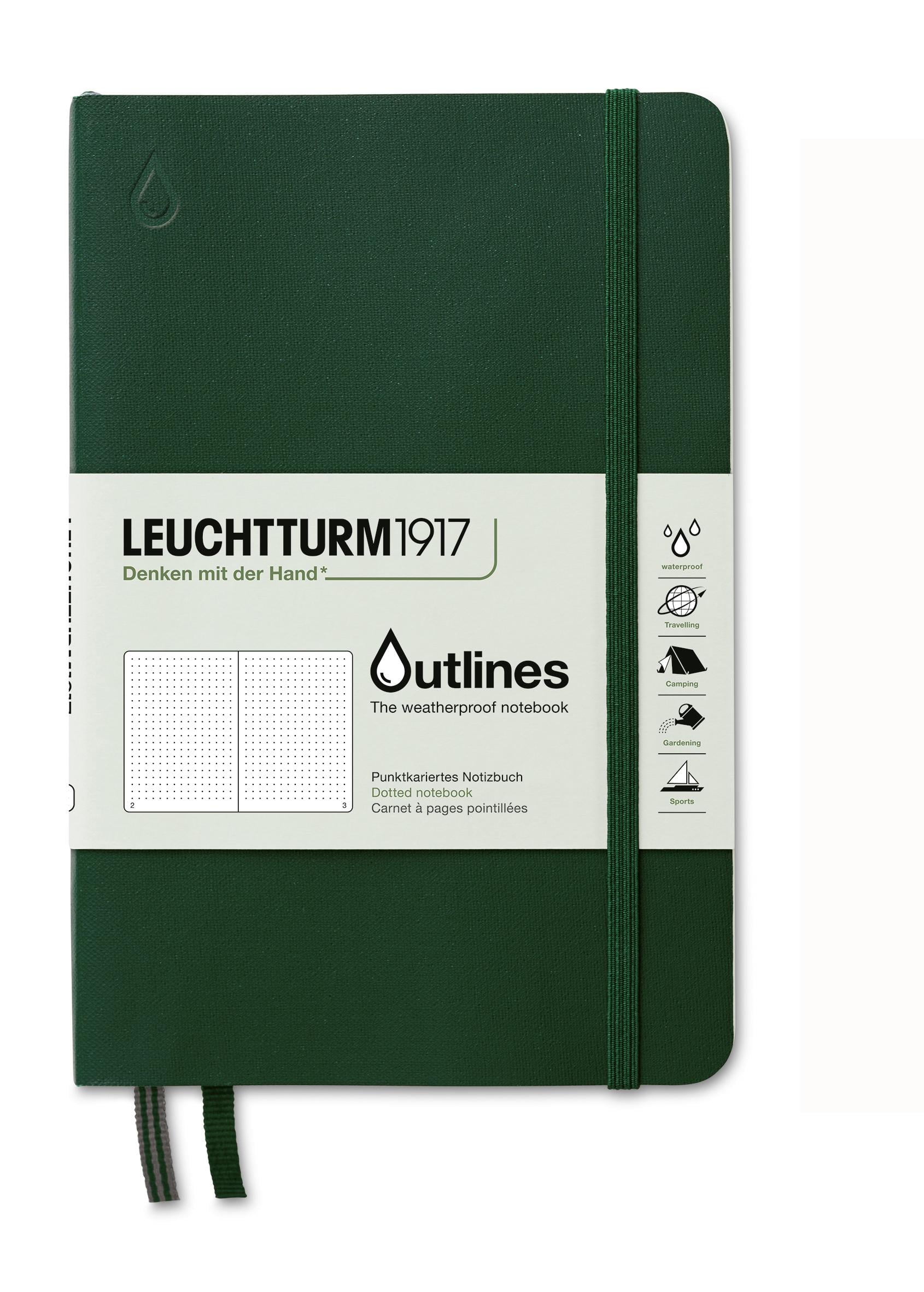 Блокнот Leuchtturm1917 Outlines Paperback B6+ точка Зеленый (363020)