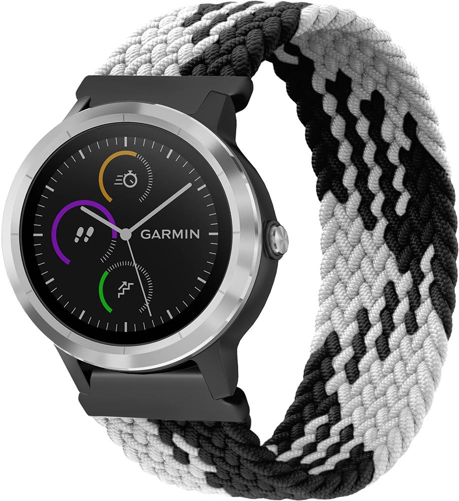 Ремінець Solo Loop Multi для Garmin Vivoactive 3 135 мм Black-White (23098)