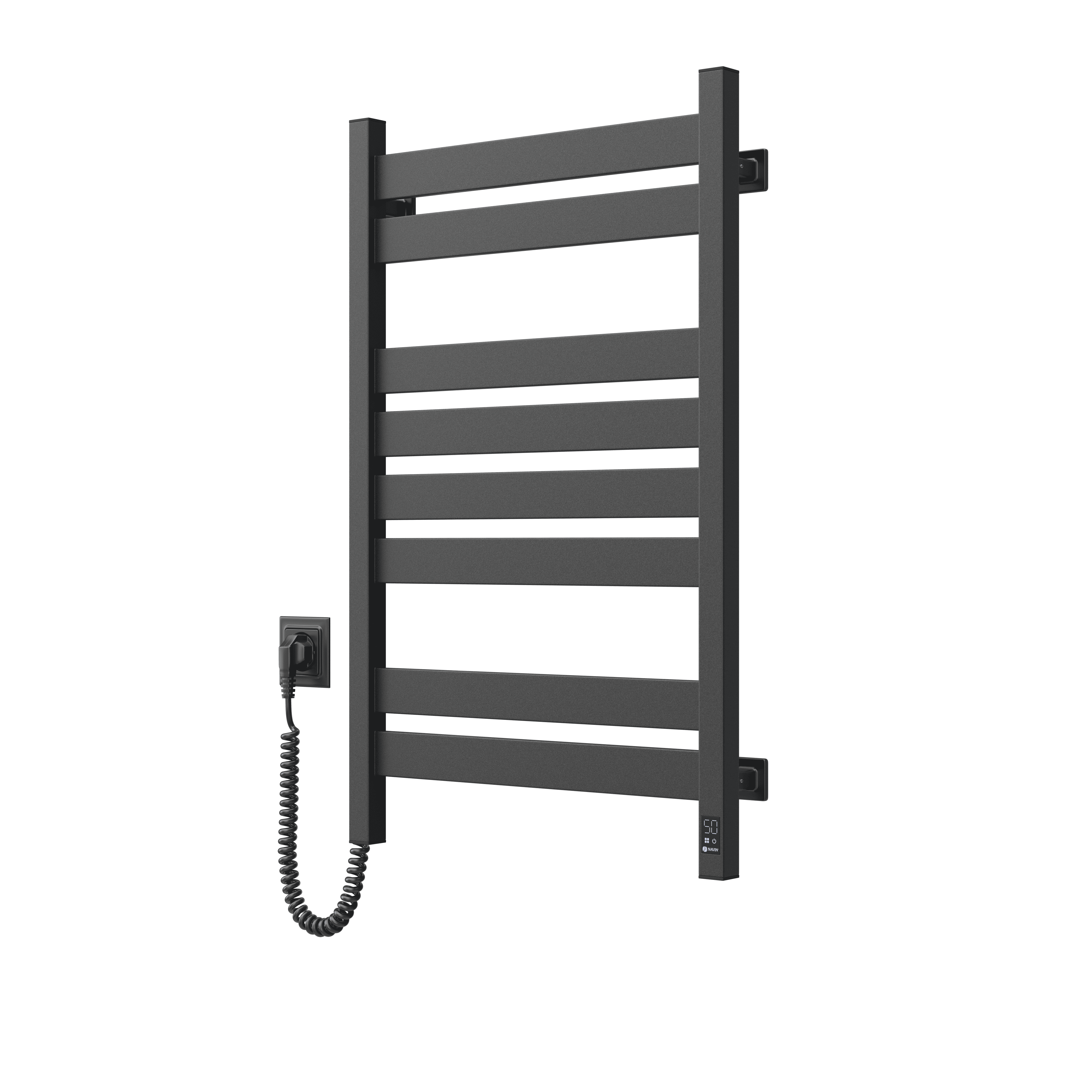 Полотенцесушитель электрический Largo Sensor левого подключения 500x800 мм Черный муар (12-244153-5080YP)