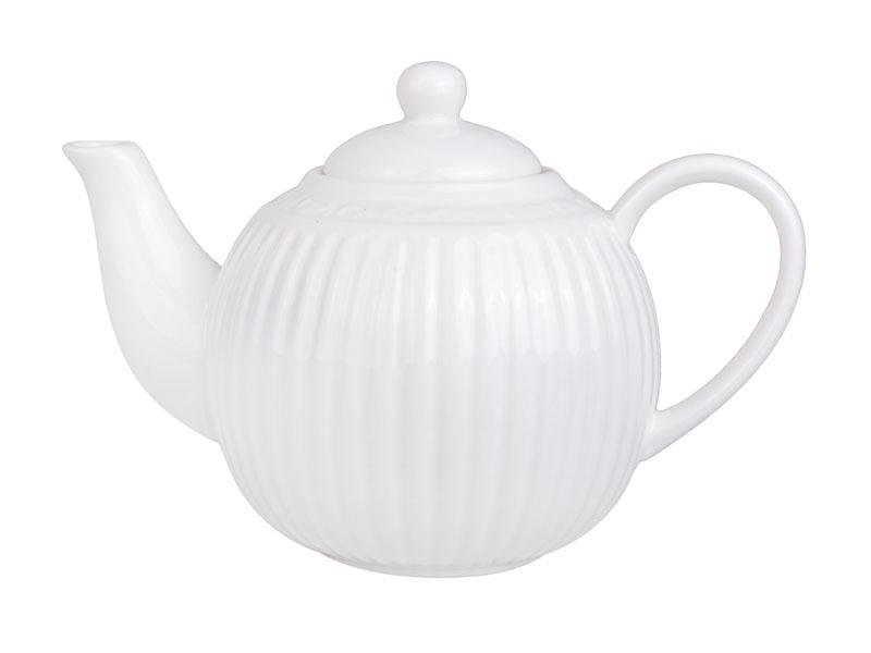 Чайник заварочный керамический Light House Сияющий 1000 мл Белый (722-118)