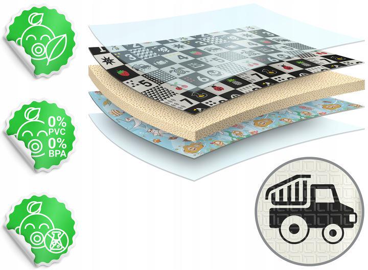 Термоковрик детский Nukido NK-340 двухсторонний складной 200х180х1 см (15343909) - фото 5