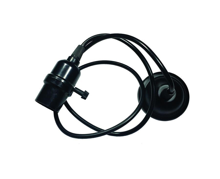 Підвісний світильник чорний із вимикачем на патроні Levistella AMP38001-1