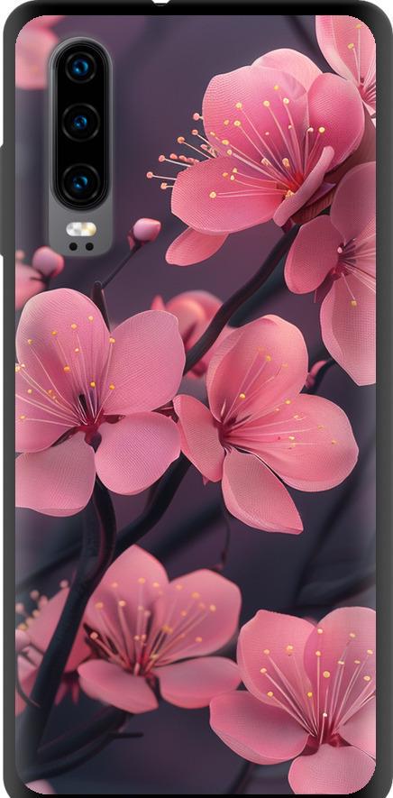 Чехол на Huawei P30 Пурпурная сакура (6075b-1622-42517)