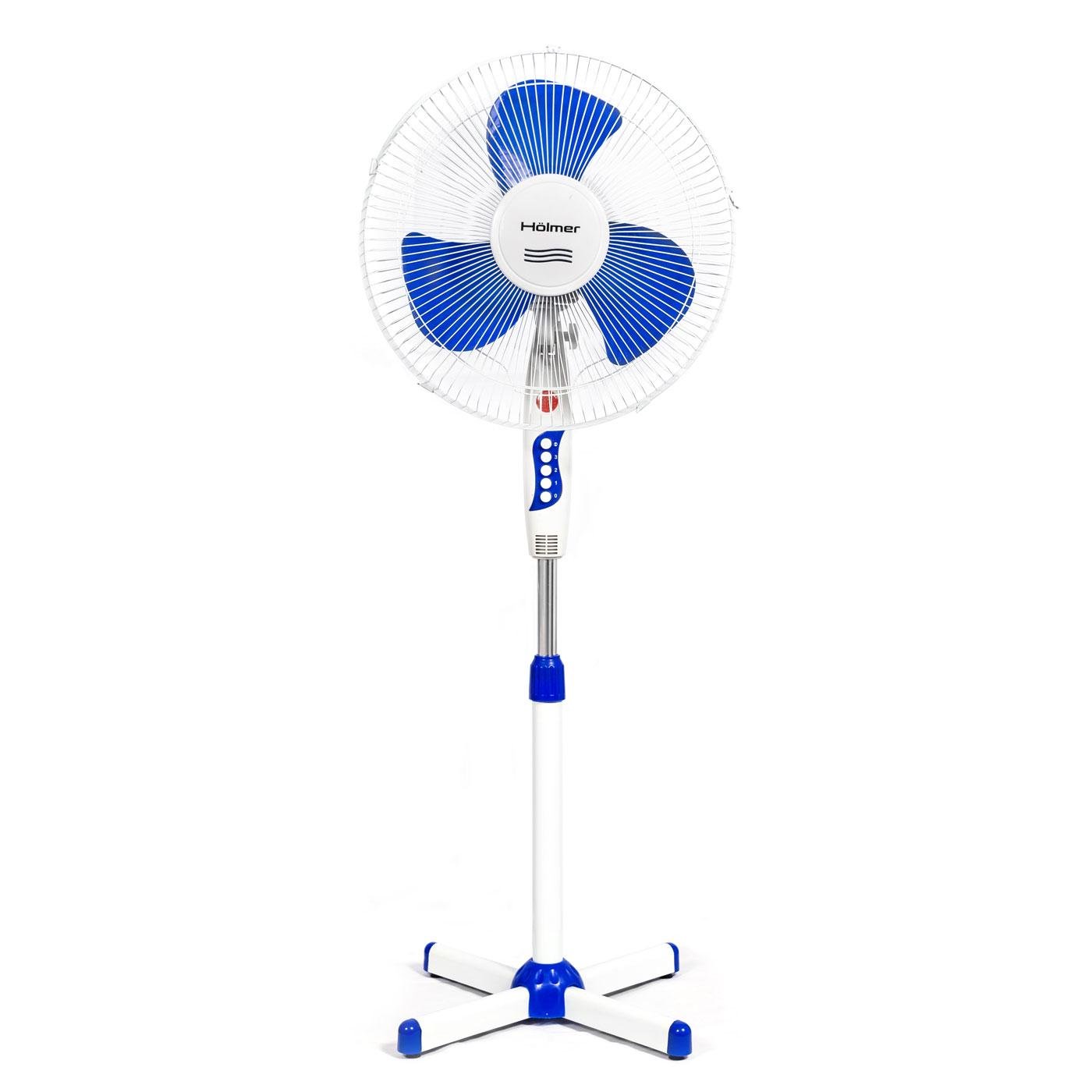Вентилятор напольный Holmer HFS-1216B White/Blue (205239)