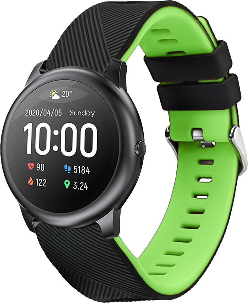 Ремешок Luminic для Haylou Smart Watch Solar LS05 Black Green (26676-4A) Ремешок Luminic для Haylou Smart Watch Solar LS05 Black Green (26676-4A)