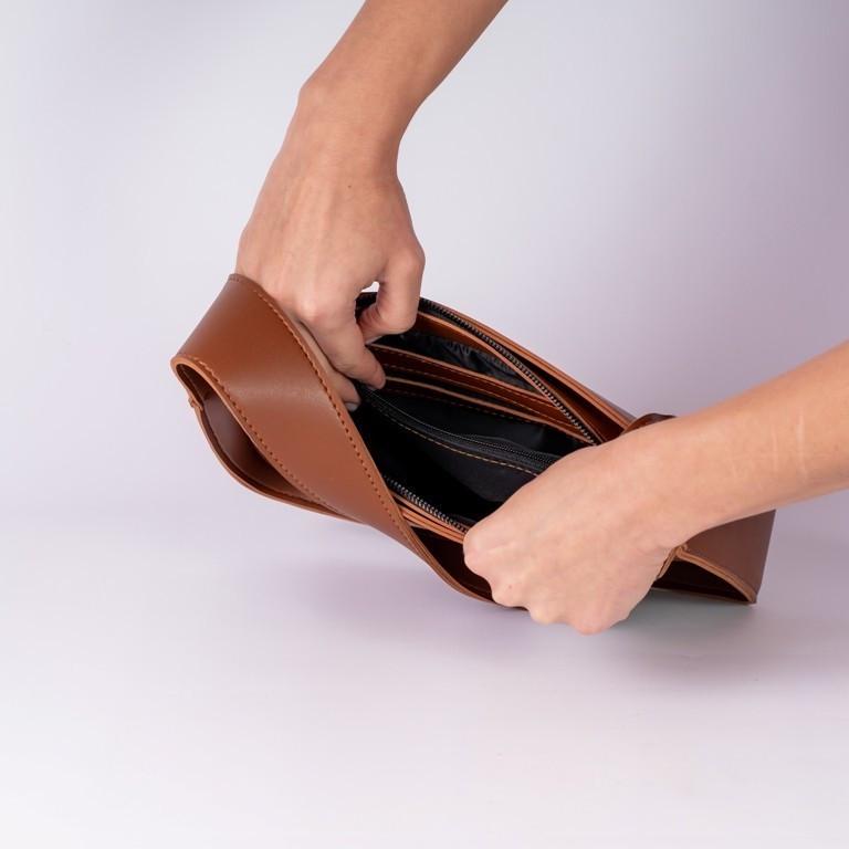 Сумка жіноча багет із глаткою екошкіри XENIA № 24-22 Рудий - фото 3 Сумка жіноча багет із глаткою екошкіри XENIA № 24-22 Рудий - фото 3