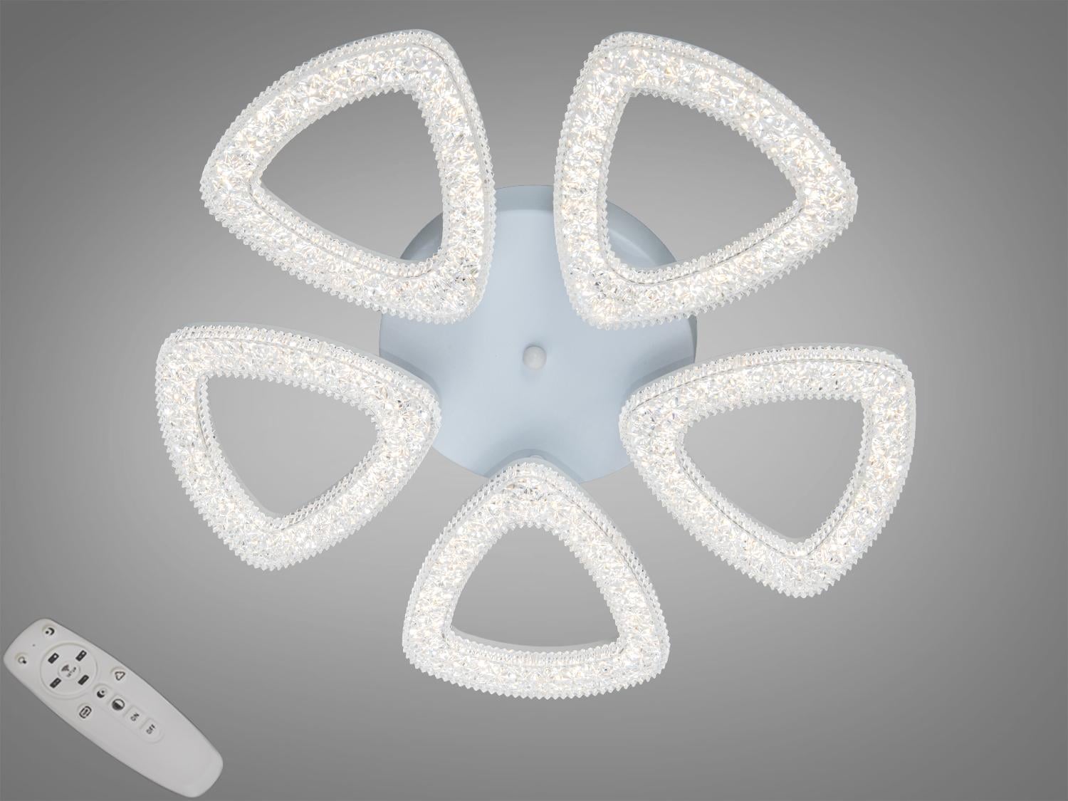 Люстра потолочная LED Diasha 5 модулей/пульт 54Вт Белый (6633/5S WH)