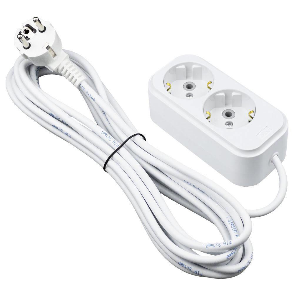 Подовжувач двомісний Violux 3х1 мм2 з заземленням 5 м (920560)