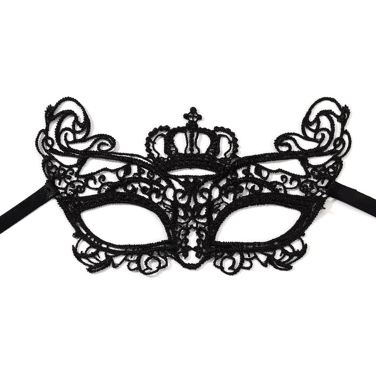 Маска на карнавал женская 21х11 см Черный (44300)