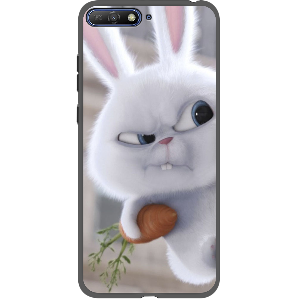 Чехол Boxface Huawei Y6 2018 Rabbit Snowball Черный силикон (33371-up1116-34777)