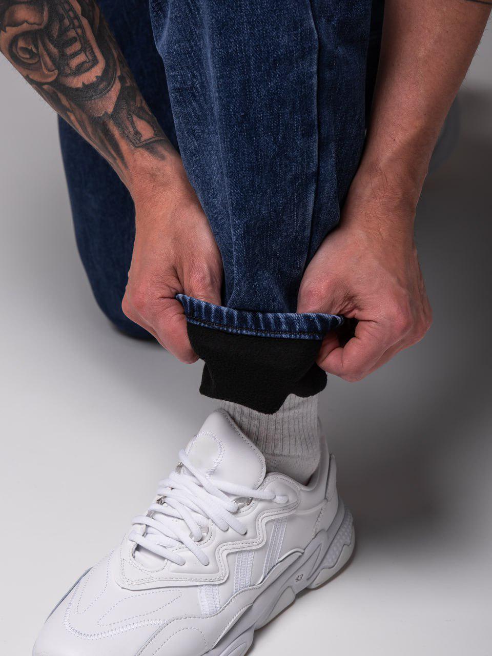 Джинсы мужские зимние VV ​​2437 на флисе коттоновые р. 31 Синій (2437/2) - фото 3