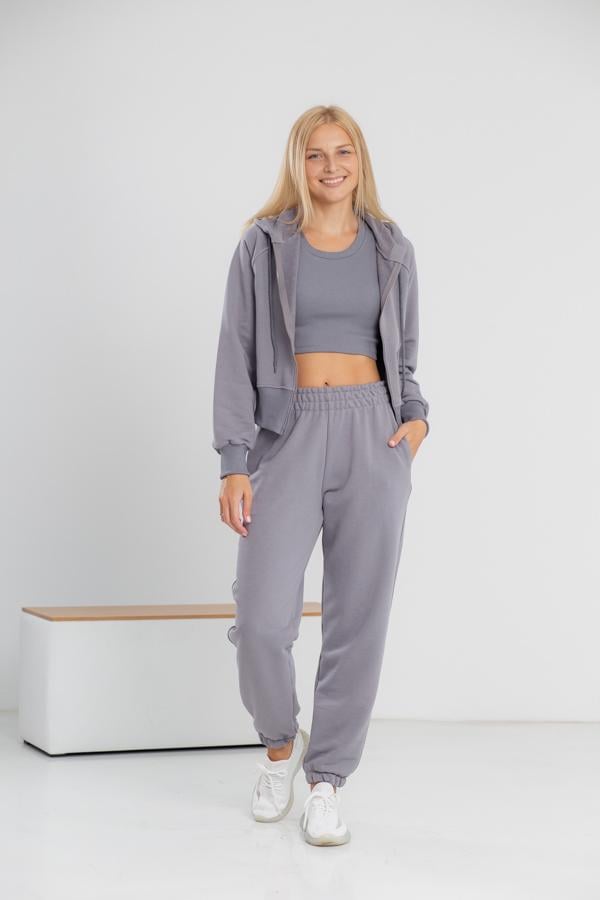 Спортивний костюм жіночий AKSAN трійка S Сірий (23.2051_gray_42(S))