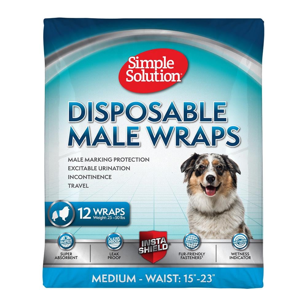 Вологопоглинаючий пояс для собак Simple Solution Disposable Wrap for Male Dogs для середніх порід (ss11538)