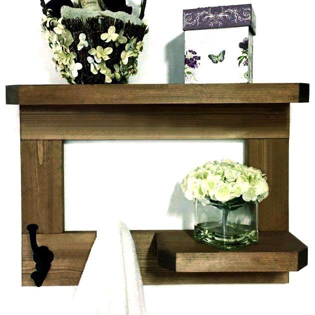 Полка для ванной из дерева Вадерн 2 Мускат (ВНП/203407)