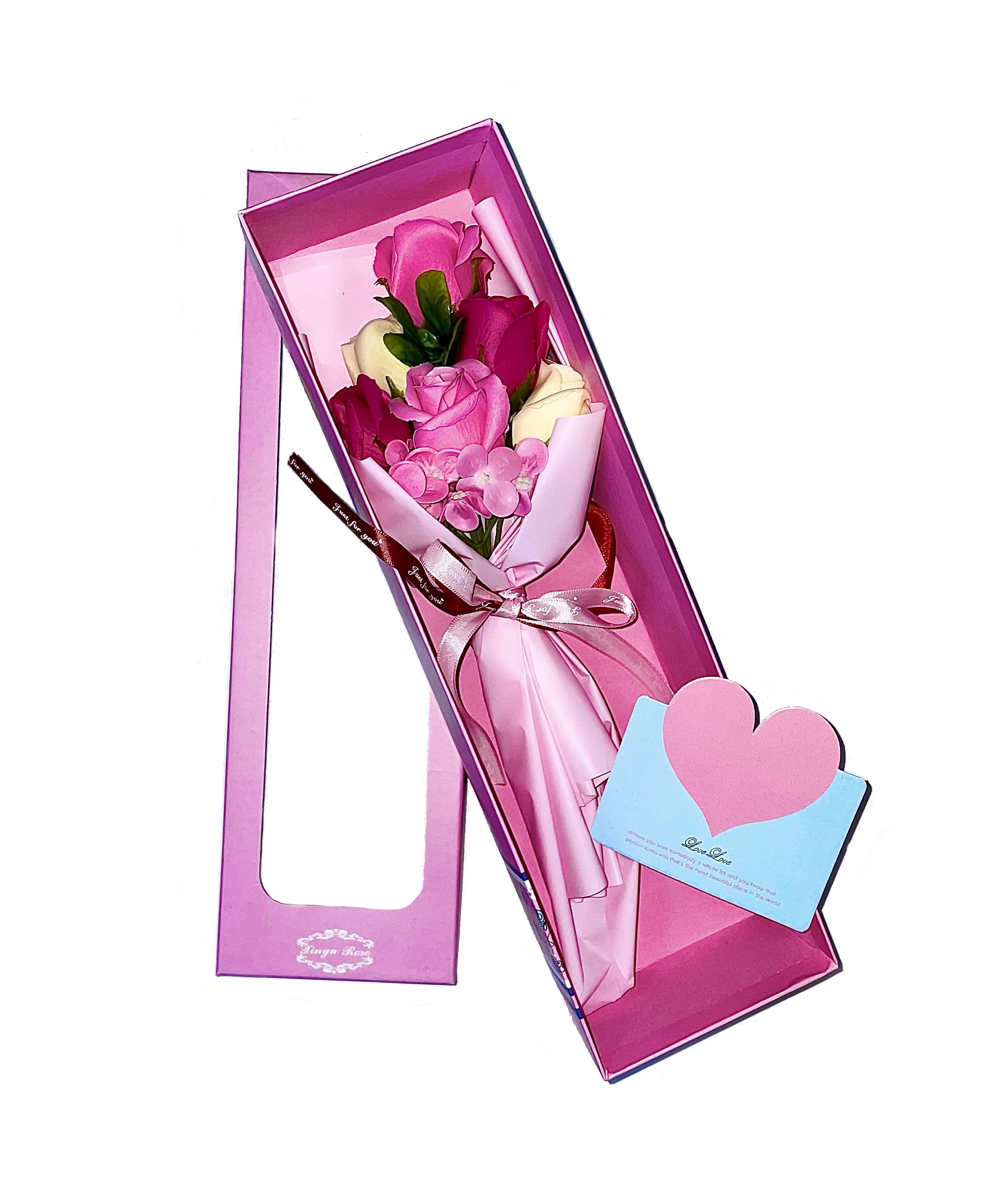 Подарочный набор букет розовых роз из мыла (ed43d884)
