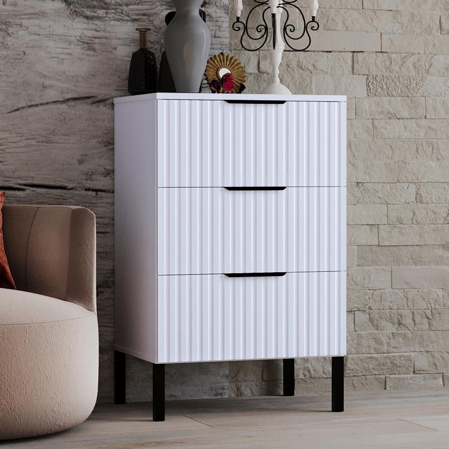 Тумба приліжкова DiPortes Саванна РЕТРО К-35 МДФ 50х83х40 см Білий матовий (01314) - фото 1 Тумба приліжкова DiPortes Саванна РЕТРО К-35 МДФ 50х83х40 см Білий матовий (01314) - фото 1