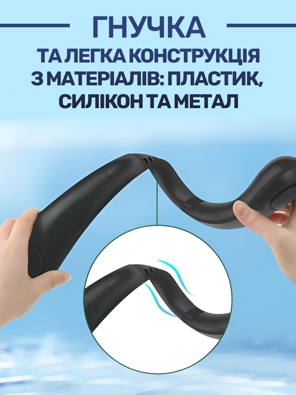 Вентилятор на шею аккумуляторный JoyPro FAN-01 USB 1200mAh Зеленый (03f71edc) - фото 4