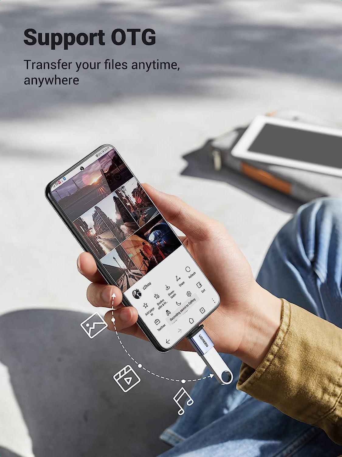 Кабель UGREEN Type-C-USB 3.0 OTG 18W/5 Гбіт/с USB-C на USB-A Сірий (50283) - фото 4 Кабель UGREEN Type-C-USB 3.0 OTG 18W/5 Гбіт/с USB-C на USB-A Сірий (50283) - фото 4