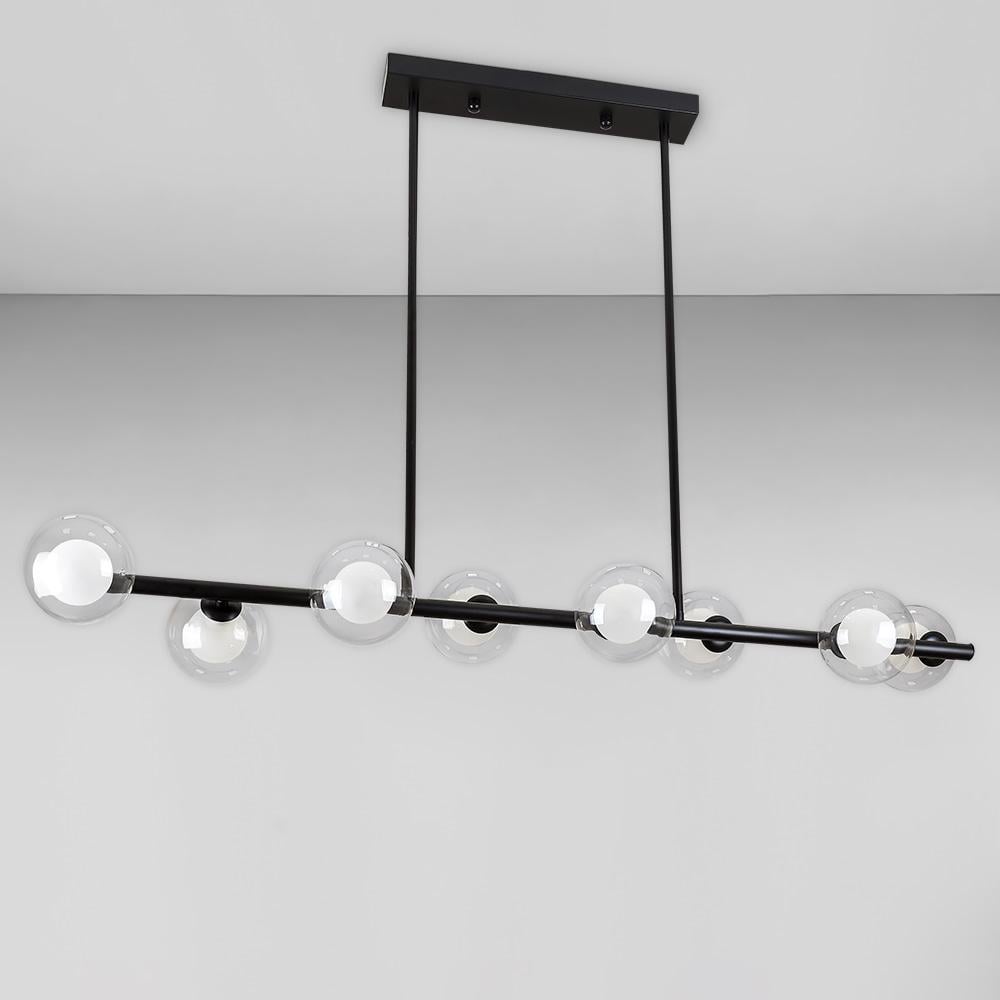 Люстра потолочная Light House LS-18615-8 BK/CLWH Черный/Прозрачный