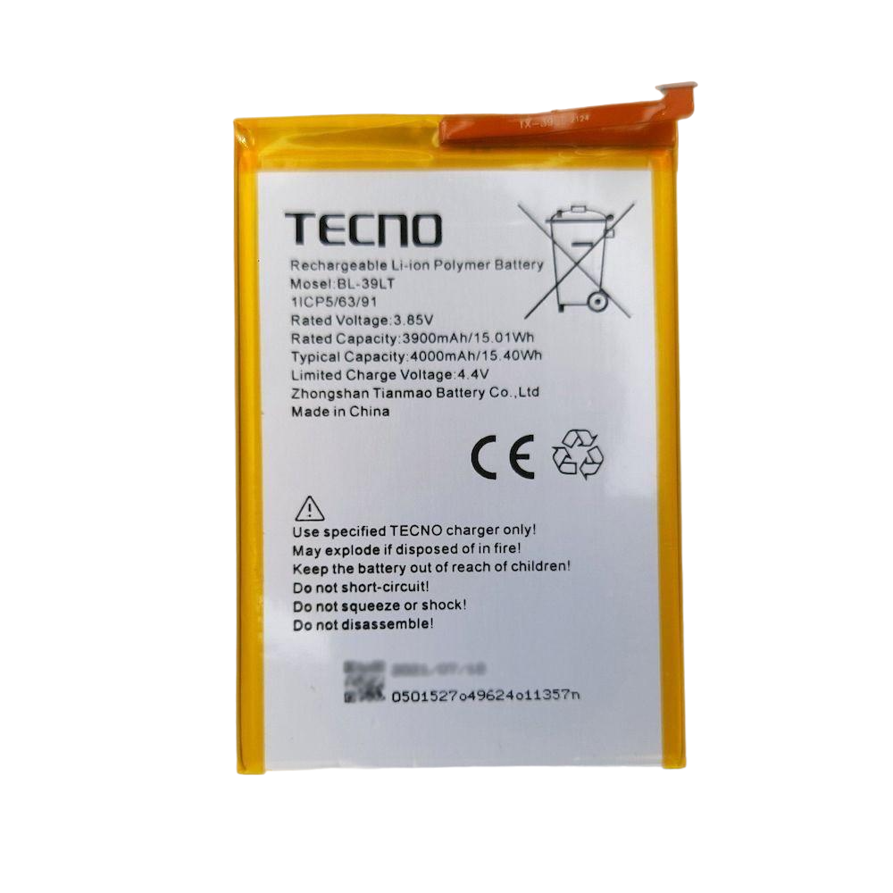 Аккумулятор для Tecno BL-39LT Tecno Spark 4 Lite BB4k Camon 12 CC7 PRC - фото 1 Аккумулятор для Tecno BL-39LT Tecno Spark 4 Lite BB4k Camon 12 CC7 PRC - фото 1