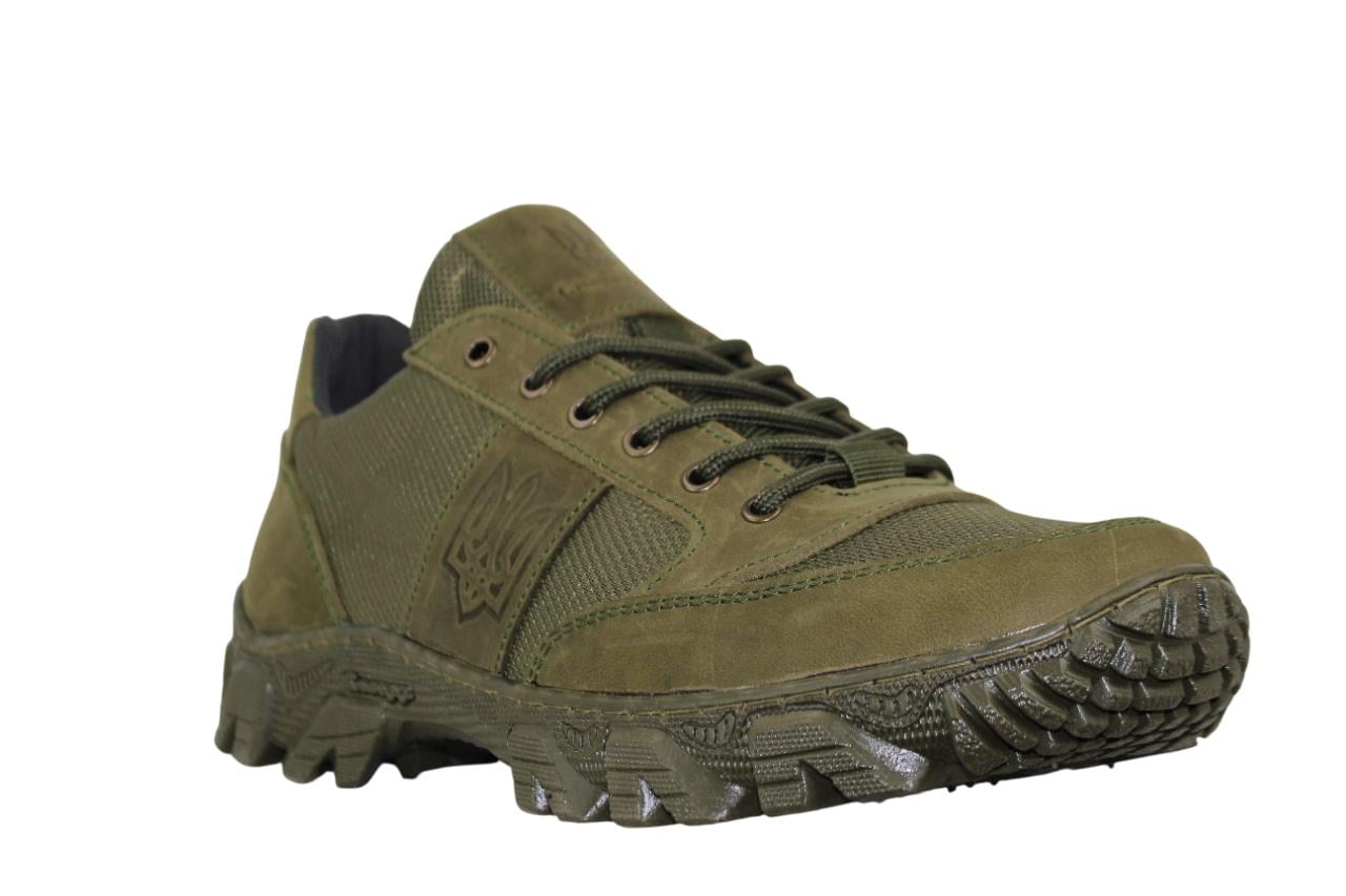 Кроссовки демисезонные мужские Crossav 21-31/2 Герб кожа крейзи/кордура р. 46 Хаки (21-31/2x46)