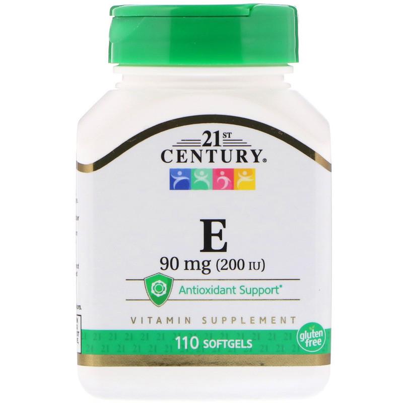 ᐉ Витамины 21st Century Vitamin E 90 мг 200 IU 110 капсул