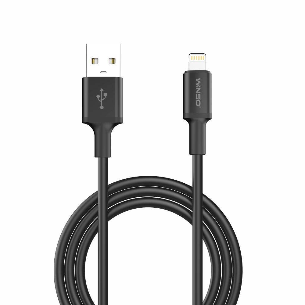 Кабель Winso Pro USB to Lightning TPE 1,2 м Черный (222122B)
