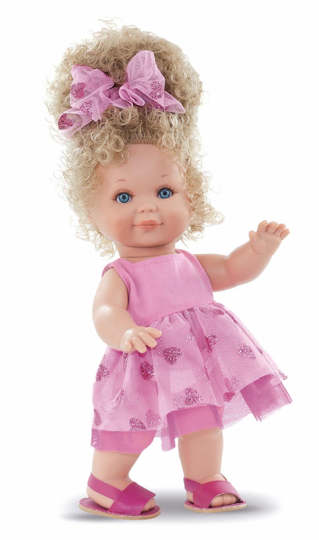Лялька вінілова lamagik блондинка Бетті з ванільним ароматом і кучерявим волоссям у ошатній сукні 30 см