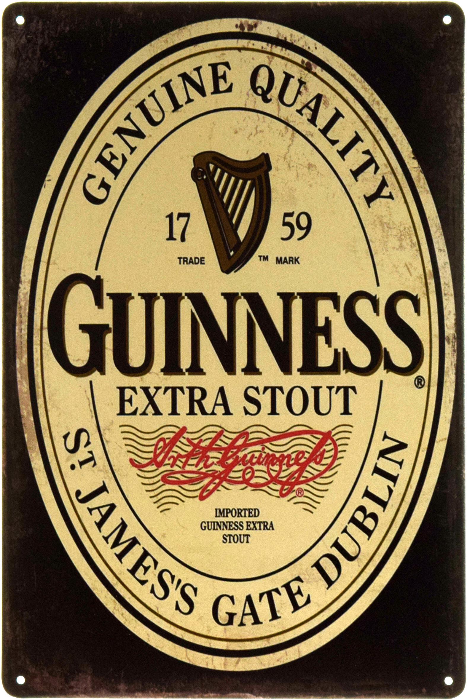 Табличка металева Guinness Extra Stout 20x30 см Табличка металева Guinness Extra Stout 20x30 см