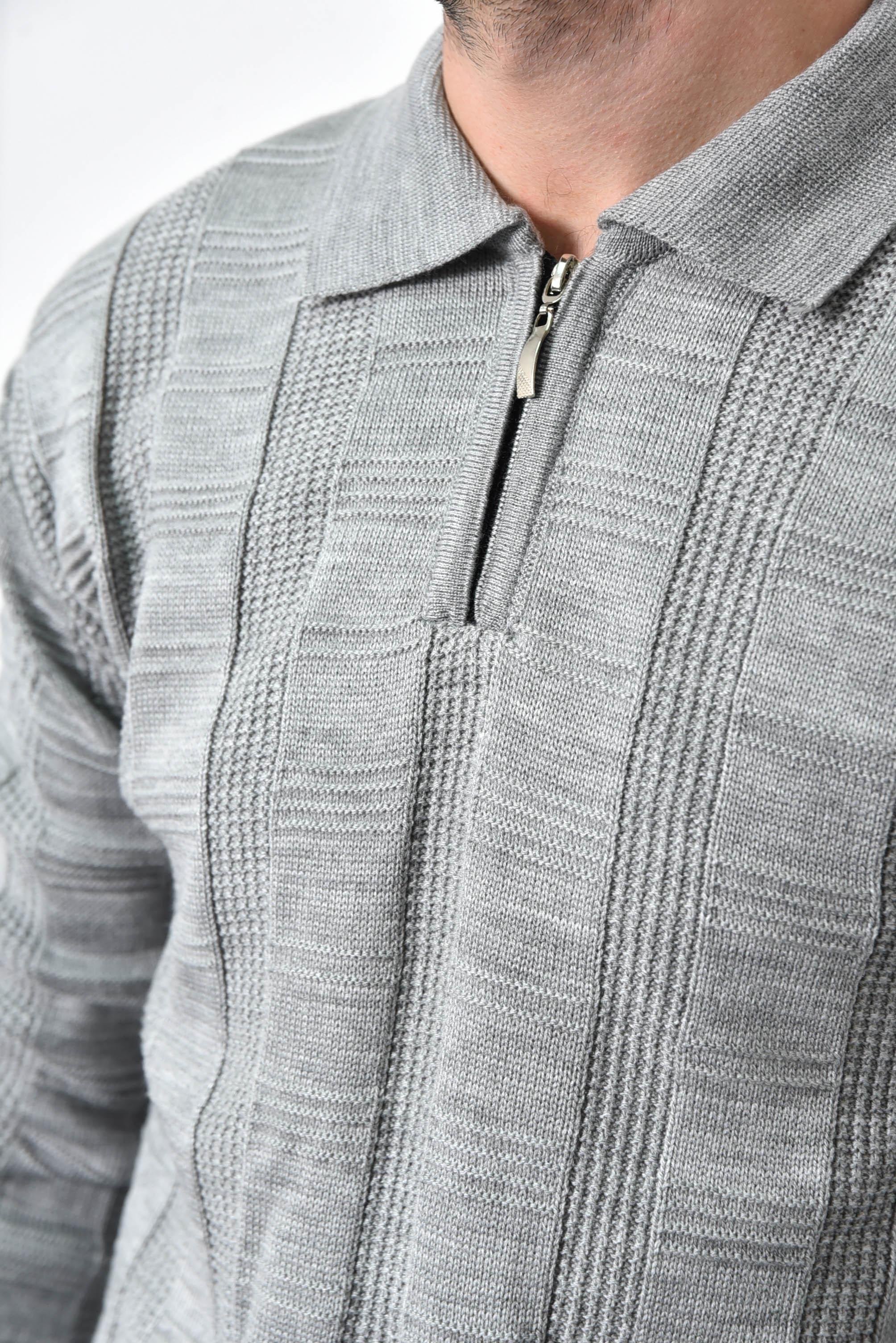 Светр чоловічий акриловий L Сірий (169902) - фото 4 Светр чоловічий акриловий L Сірий (169902) - фото 4