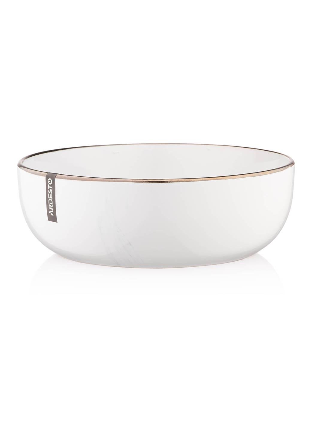Тарелка Ardesto Marmo 19 см Белый (AR2919MRBW)