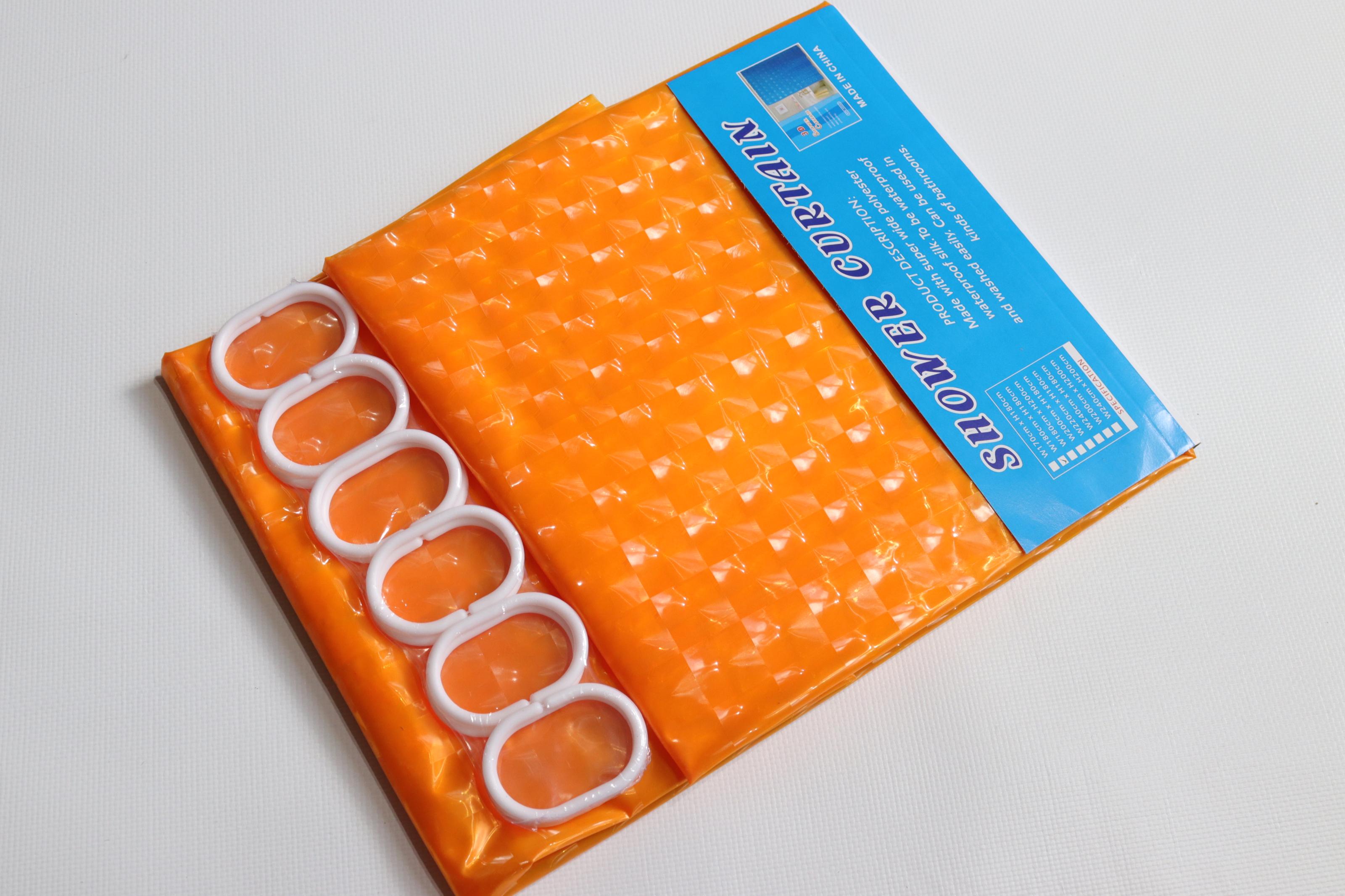 Шторка для ванной из пленки 3D эффект Orange